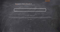 Desktop Screenshot of kosmetikschule-schmidt.de